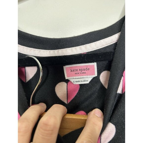 Kate Spade New York Women's 2-Pc. Heart Print Velour Pajama Set Size Small - Picture 3 of 15